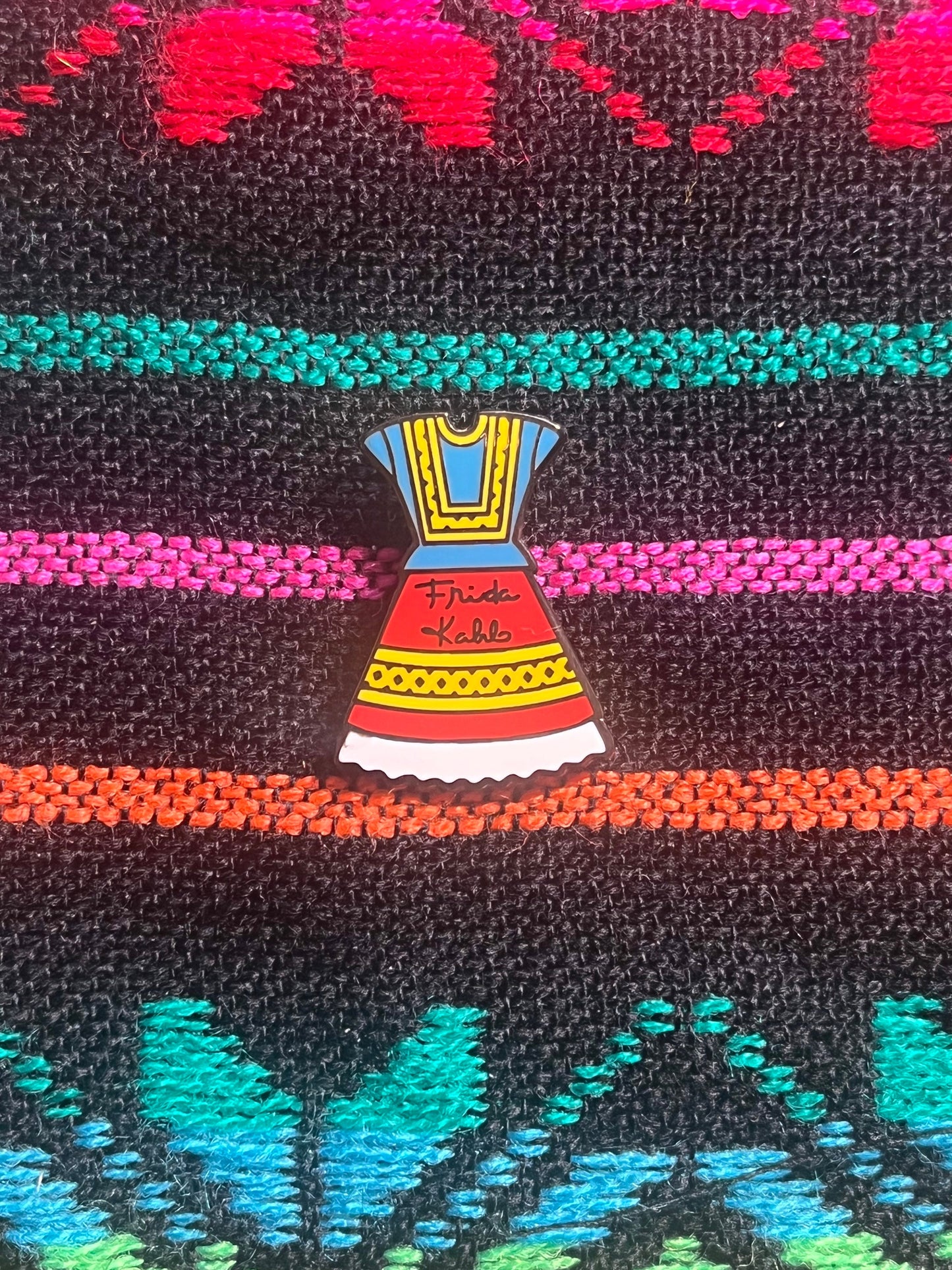 Frida Pin, Frida Kahlo pin, Frida, Frida Kahlo, Pin, Mexican Pin, Mexican, Mexican present, Frida's Dress, Inspirational woman, feminist Pin