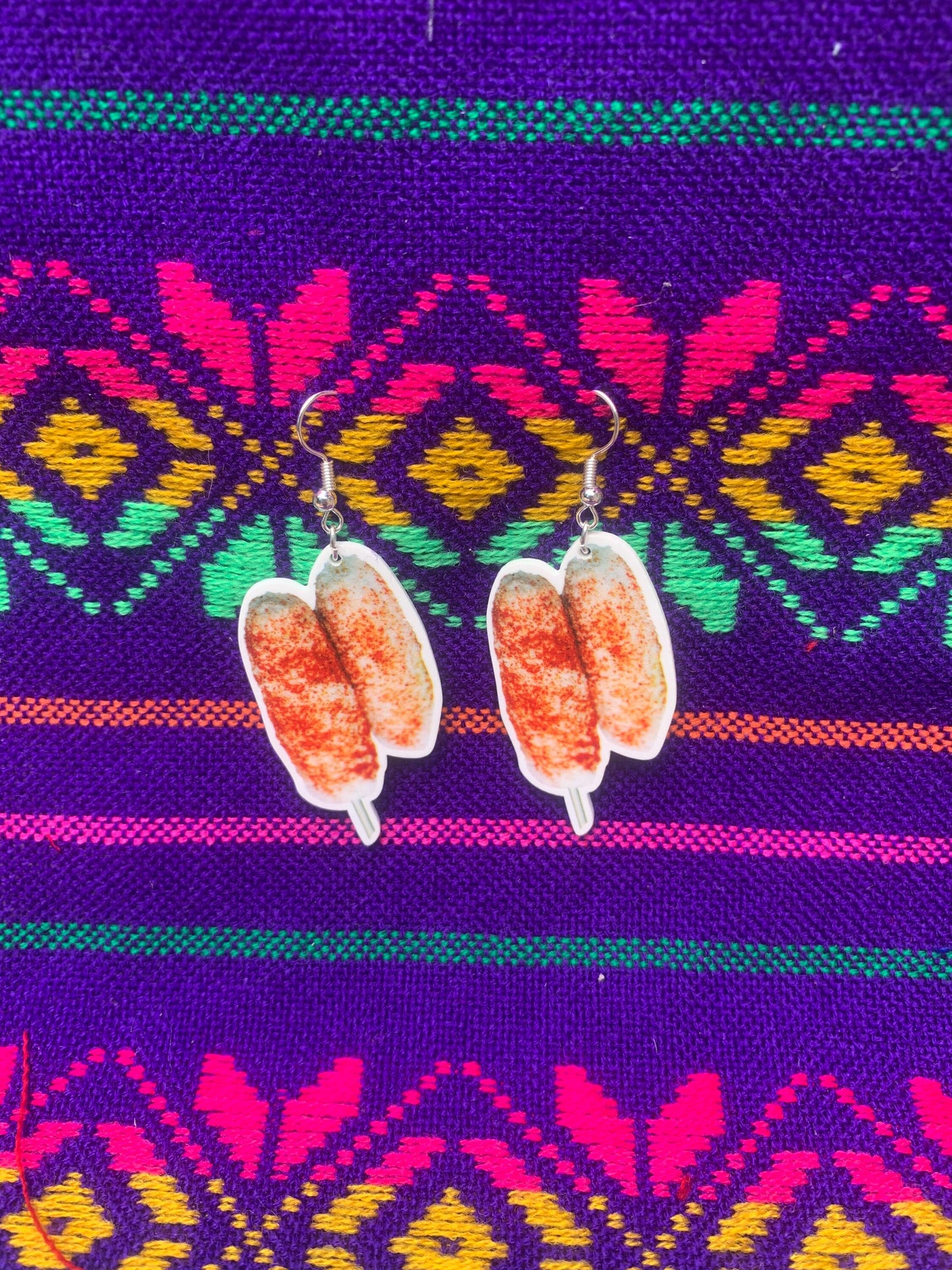 Elote, Elote earrings, Mexican earrings, mexican corn, mexican sweetcorn, funny earrings, kawaii earrings, cinco de mayo earrings, Mexican