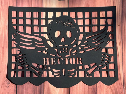 Personalised papel picado, papel picado, personalised mexican paper, personalised dia de muertos, personalised day of the dead, ofrenda