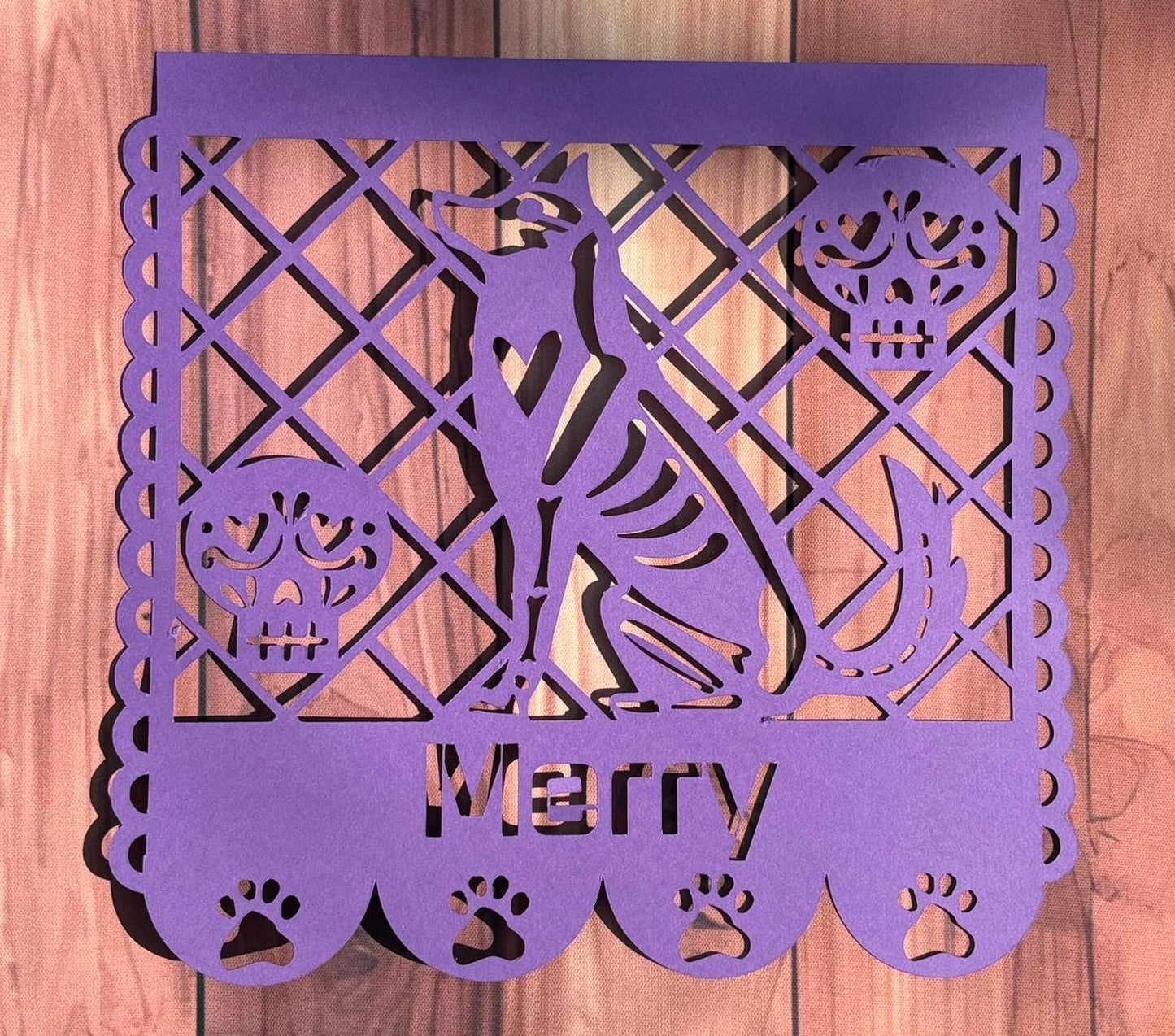 Custom Personalised papel picado, dog lover, personalised mexican paper, personalised dia de muertos, personalised day of the dead,