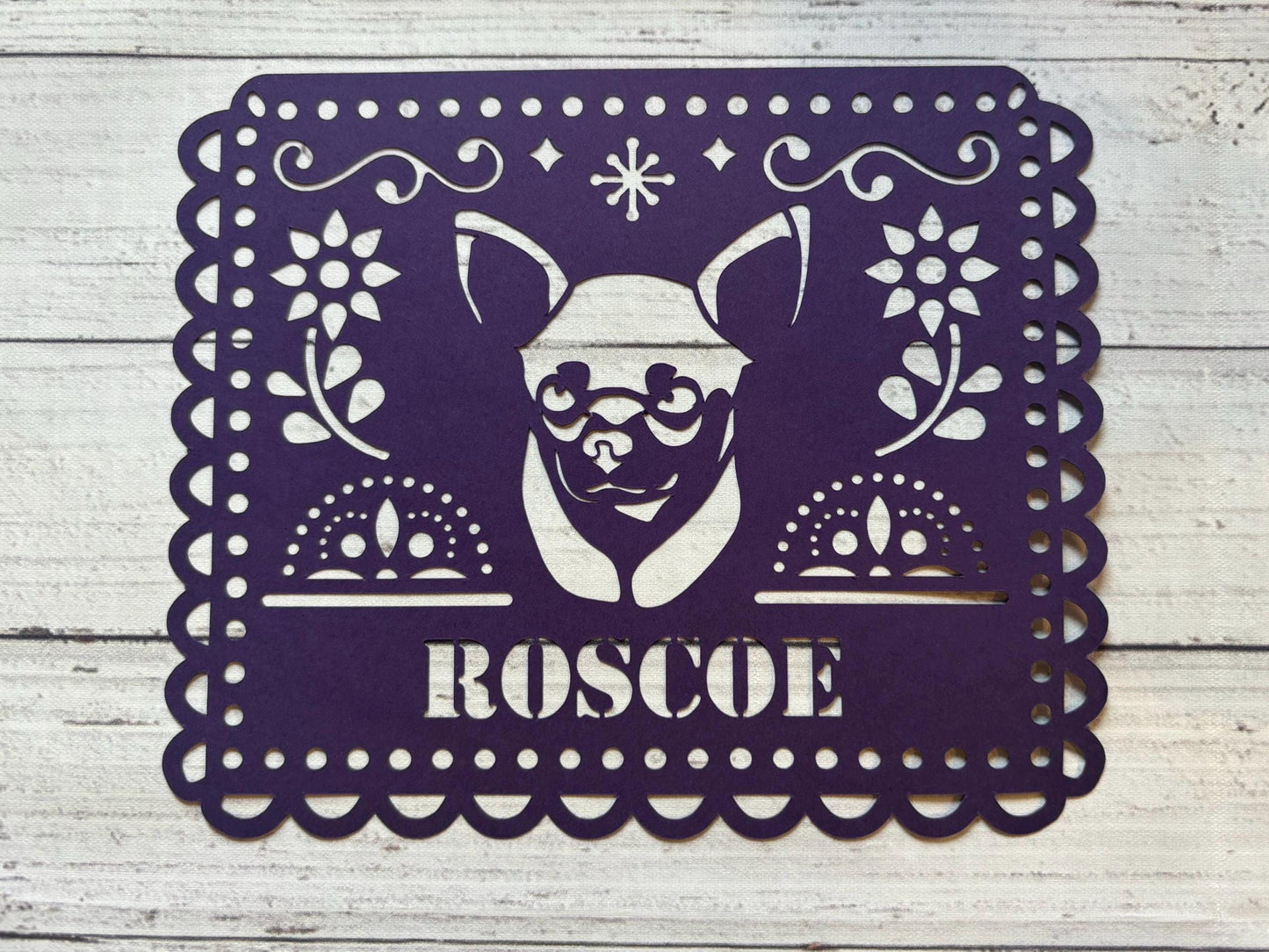 Personalised dog papel picado, ofrenda, personalised mexican paper, personalised dia de muertos, personalised day of the dead, dog lover