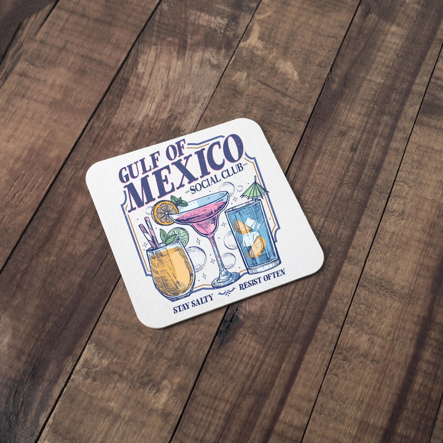 Mexican coaster, Gulf of Mexico, Mexico, mexican pride, coaster, Gulf of Mexico coaster, cocktail coaster, cocktail club, cocktail lover
