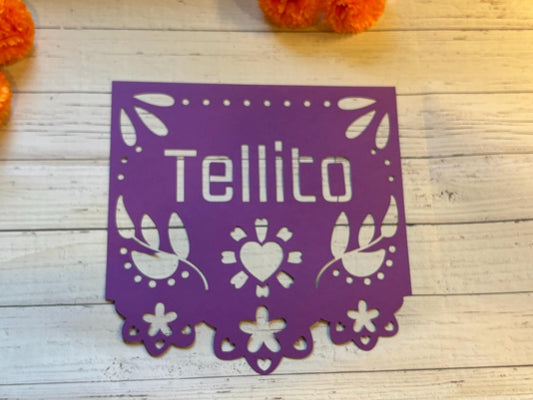 Personalised papel picado, altar, personalised mexican paper, personalised dia de muertos, personalised day of the dead, ofrenda