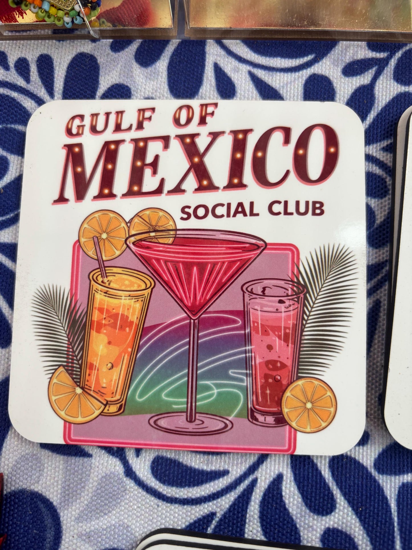 Mexican coaster, Gulf of Mexico, Mexico, mexican pride, coaster, Gulf of Mexico coaster, cocktail coaster, cocktail club, cocktail lover