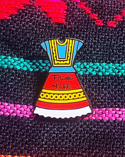 Frida Pin, Frida Kahlo pin, Frida, Frida Kahlo, Pin, Mexican Pin, Mexican, Mexican present, Frida's Dress, Inspirational woman, feminist Pin