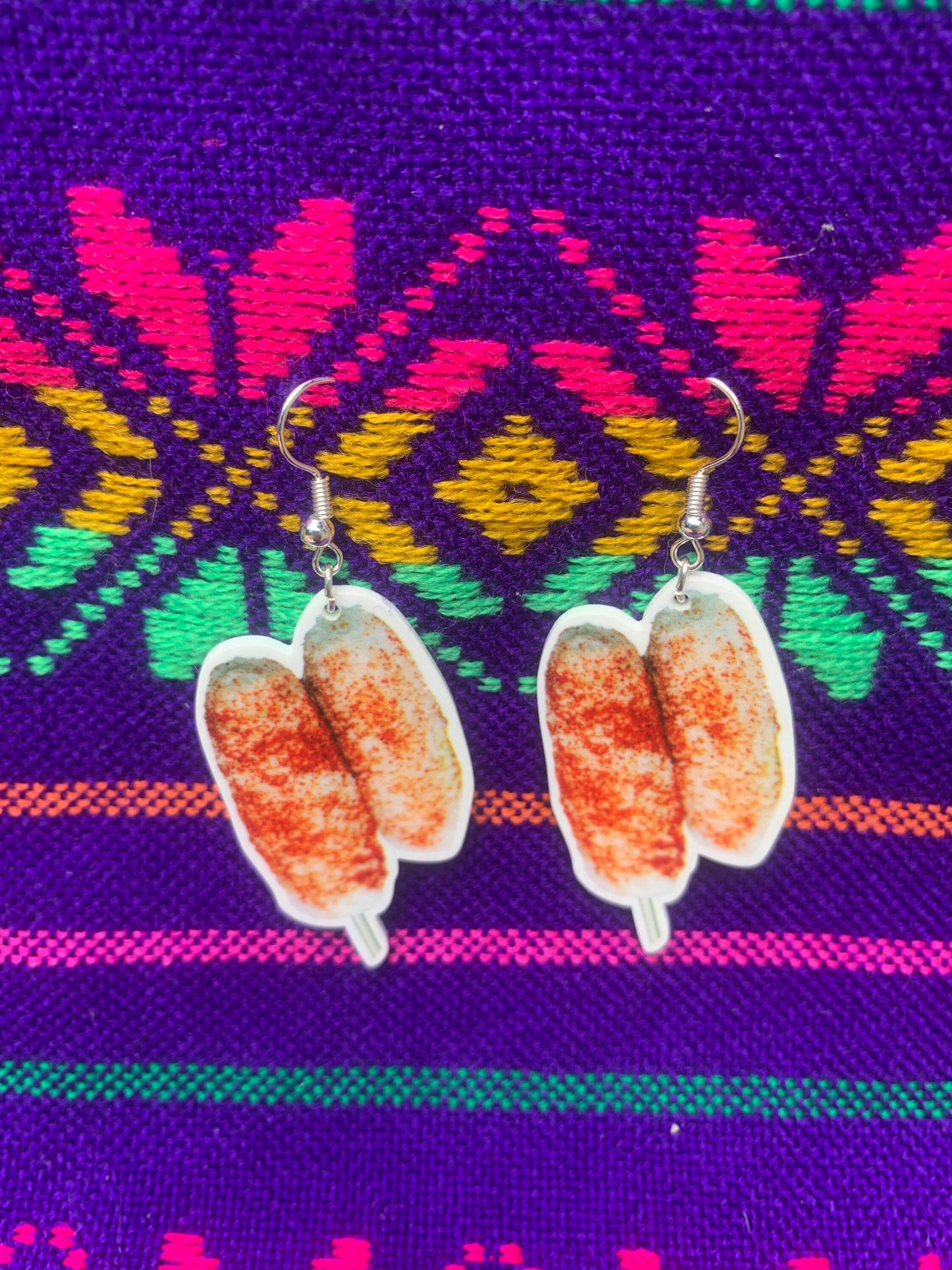 Elote, Elote earrings, Mexican earrings, mexican corn, mexican sweetcorn, funny earrings, kawaii earrings, cinco de mayo earrings, Mexican