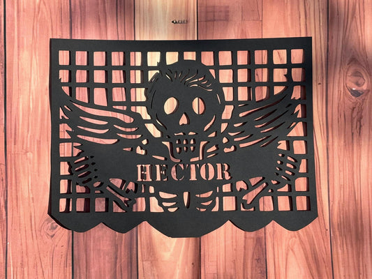 Personalised papel picado, papel picado, personalised mexican paper, personalised dia de muertos, personalised day of the dead, ofrenda