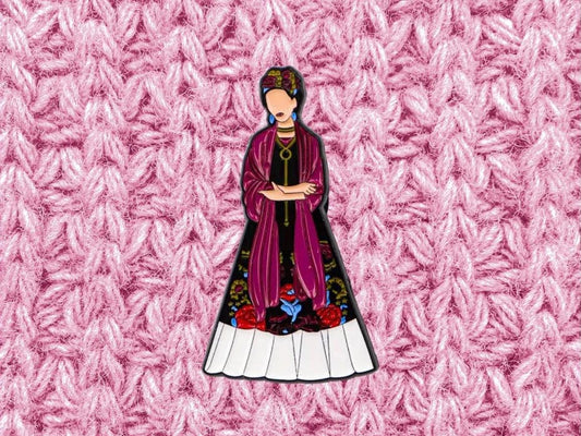 Frida Pin, Frida Kahlo pin, Frida, Frida Kahlo, Pin, Mexican Pin, Mexican, Mexican present, Frida's Dress, Inspirational woman, feminist Pin