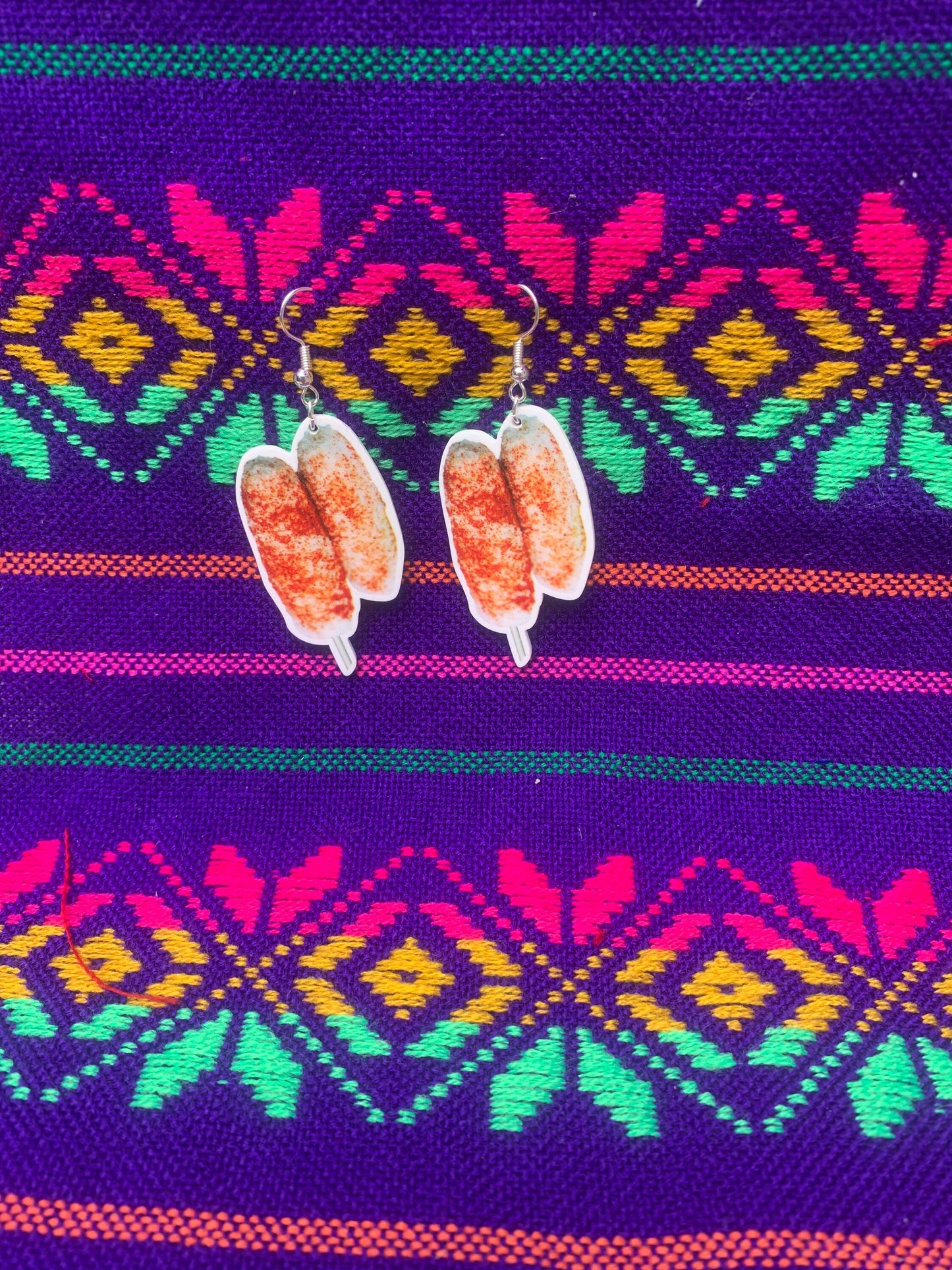 Elote, Elote earrings, Mexican earrings, mexican corn, mexican sweetcorn, funny earrings, kawaii earrings, cinco de mayo earrings, Mexican