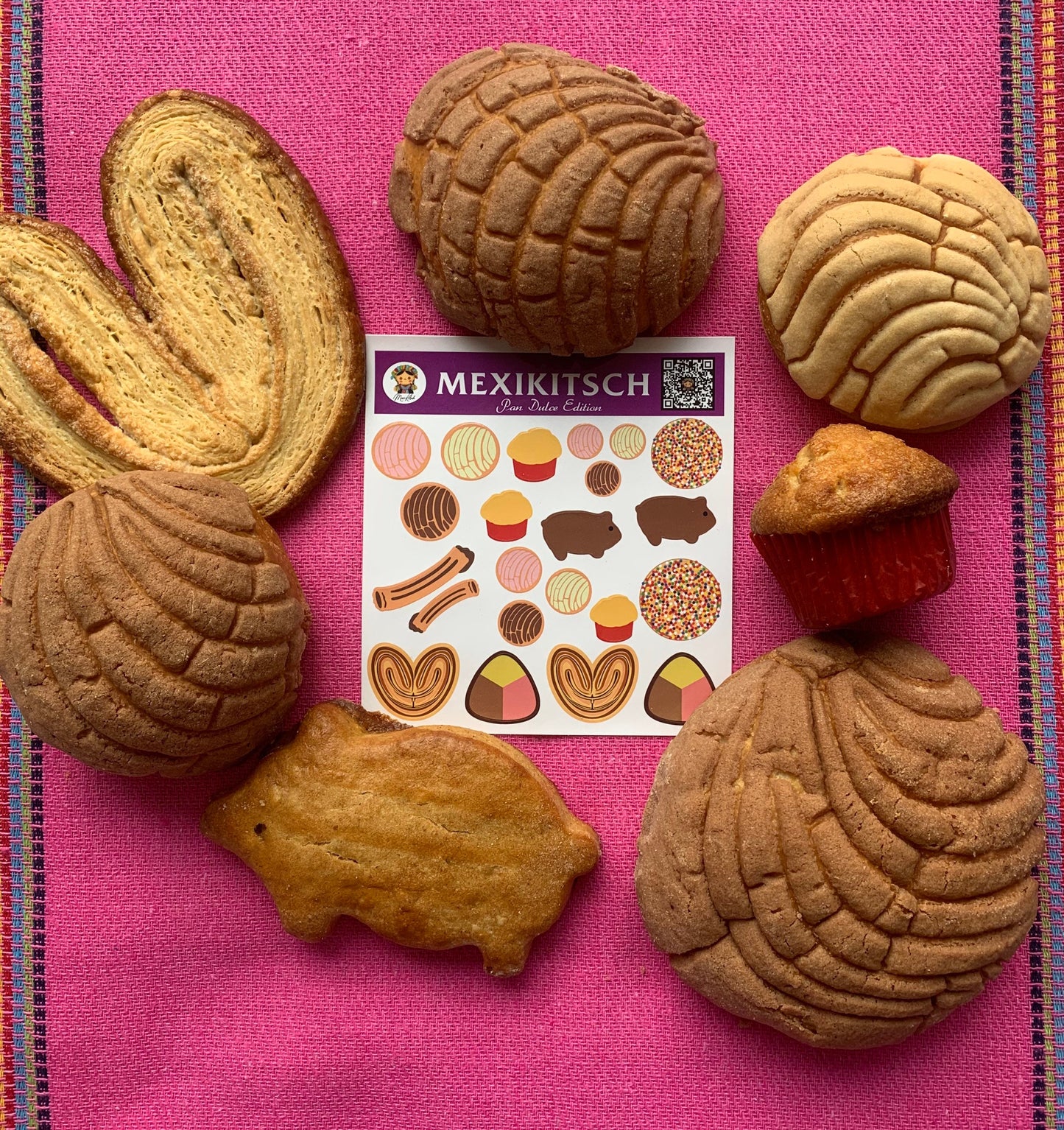 Mexican stickers, snack stickers, mexican food stickers, bullet journaling, stickers, planner stickers, bread stickers, pan stickers